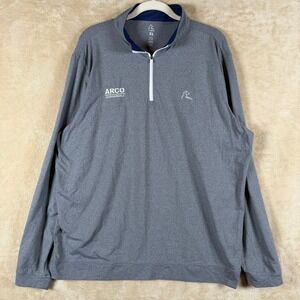 RHOBACK Mens XL Gray ARCO DESIGN/BUILD Logo 1/4 Zip Pullover Long Sleeve Shirt